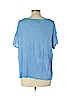 Elizabeth and James 100% Cotton Blue Short Sleeve Top Size L - photo 2