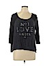 Victoria's Secret Gray 3/4 Sleeve T-Shirt Size L - photo 1