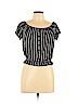H&M 100% Viscose Black Short Sleeve Top Size M - photo 1