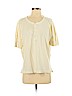 The Great. 100% Cotton Ivory Short Sleeve Henley Size 0 - photo 1