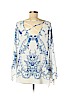 Yoana Baraschi 100% Polyester Blue Long Sleeve Blouse Size M - photo 2