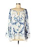 Yoana Baraschi 100% Polyester Blue Long Sleeve Blouse Size M - photo 1