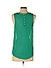 Eyeshadow 100% Polyester Green Sleeveless Blouse Size S - photo 2