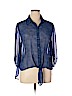Chico's 100% Polyester Blue Long Sleeve Blouse Size XL (3) - photo 1