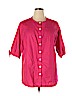 Junonia Pink 3/4 Sleeve Button-Down Shirt Size 1X - photo 1