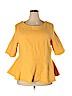 Monroe and Main Yellow Short Sleeve Top Size 2X - photo 1