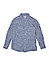 pd&c 100% Cotton Blue Long Sleeve Button-Down Shirt Size 10 - photo 1