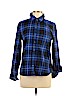 SO 100% Cotton Blue Long Sleeve Button-Down Shirt Size L - photo 1
