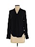H&M 100% Polyester Black Long Sleeve Blouse Size 0 - photo 1