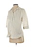 Three Seasons 100% Cotton White 3/4 Sleeve Button-Down Shirt Size S - photo 1
