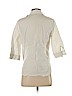 Three Seasons 100% Cotton White 3/4 Sleeve Button-Down Shirt Size S - photo 2