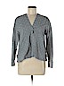10 Crosby Derek Lam 100% Cotton Blue Long Sleeve Blouse Size 8 - photo 1