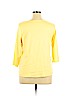 Charter Club 100% Cotton Yellow 3/4 Sleeve Top Size 1X - photo 2