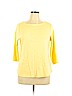 Charter Club 100% Cotton Yellow 3/4 Sleeve Top Size 1X - photo 1