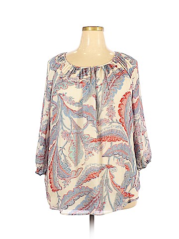 Chaps 3/4 Sleeve Blouse (view 1)