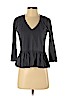 Madewell 100% Cotton Gray 3/4 Sleeve Top Size XXS - photo 1