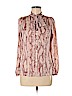 H&M 100% Polyester Pink Long Sleeve Blouse Size 4 - photo 1