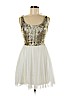 B. Darlin 100% Polyester Gold Cocktail Dress Size 8 - photo 1
