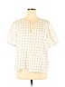 Old Navy 100% Cotton Ivory Short Sleeve Blouse Size XL - photo 1