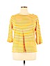 Stylus 100% Cotton Yellow 3/4 Sleeve Top Size XL - photo 1