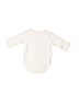 Carter's 100% Cotton Solid White Long Sleeve Onesie 0-3 MO / 3 MO - photo 2