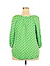 Unbranded 100% Rayon Green 3/4 Sleeve Blouse Size 2X - photo 2