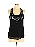 Iz Byer 100% Polyester Black Sleeveless Blouse Size L - photo 1