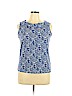 Rafaella Studio 100% Cotton Blue Sleeveless Top Size XL - photo 1