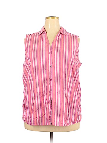 Basic Editions Sleeveless Button-Down Shirt (view 1)