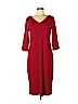 Lauren by Ralph Lauren 100% Cotton Red Casual Dress Size M (petite) - photo 1