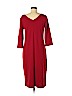 Lauren by Ralph Lauren 100% Cotton Red Casual Dress Size M (petite) - photo 2