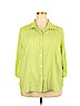 Cj Banks Green 3/4 Sleeve Blouse Size 2X - photo 1