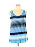 Cynthia Rowley TJX 100% Rayon Blue Tank Top Size 1X - photo 1