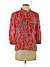 Parker 100% Silk Red 3/4 Sleeve Silk Top Size XS - photo 1