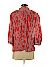 Parker 100% Silk Red 3/4 Sleeve Silk Top Size XS - photo 2