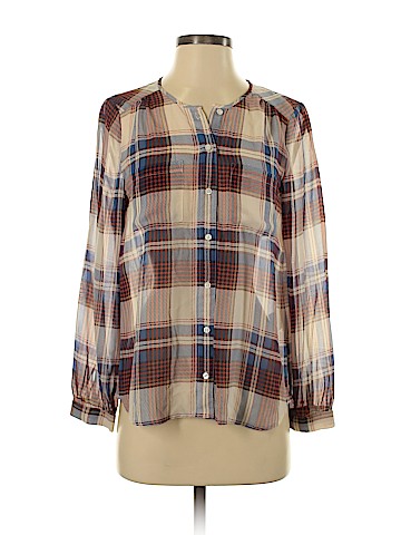 Joie Long Sleeve Silk Top (view 1)