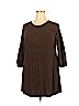 Leo & Nicole Brown Casual Dress Size 2X - photo 1