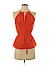 Rebecca Taylor 100% Silk Orange Sleeveless Silk Top Size 0 - photo 1