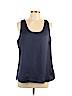 Banana Republic 100% Polyester Blue Sleeveless Blouse Size L (petite) - photo 1