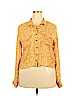 Wild Fable 100% Polyester Yellow Long Sleeve Blouse Size XXL - photo 1