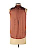 H&M 100% Polyester Brown Sleeveless Blouse Size 2 - photo 2