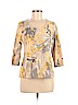 Style&Co Yellow 3/4 Sleeve T-Shirt Size M (petite) - photo 1
