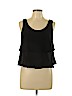 Paper Crane 100% Polyester Black Sleeveless Blouse Size L - photo 1