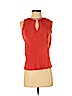 Maje 100% Silk Orange Sleeveless Silk Top Size Sm (1) - photo 1