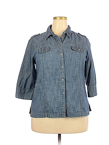 Chico's 3/4 Sleeve Button-Down Shirt (view 1)