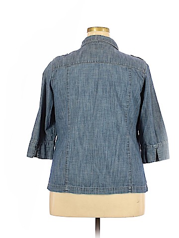 Chico's 3/4 Sleeve Button-Down Shirt (view 2)