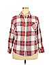 Ava & Viv Red Long Sleeve Button-Down Shirt Size 1X - photo 1