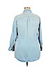 Ava & Viv 100% Lyocell Blue Long Sleeve Button-Down Shirt Size 0X - photo 2