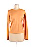 Paul Stuart 100% Silk Orange Silk Pullover Sweater Size M - photo 1