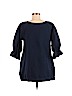 Osman Blue 3/4 Sleeve Top Size 6 - photo 2